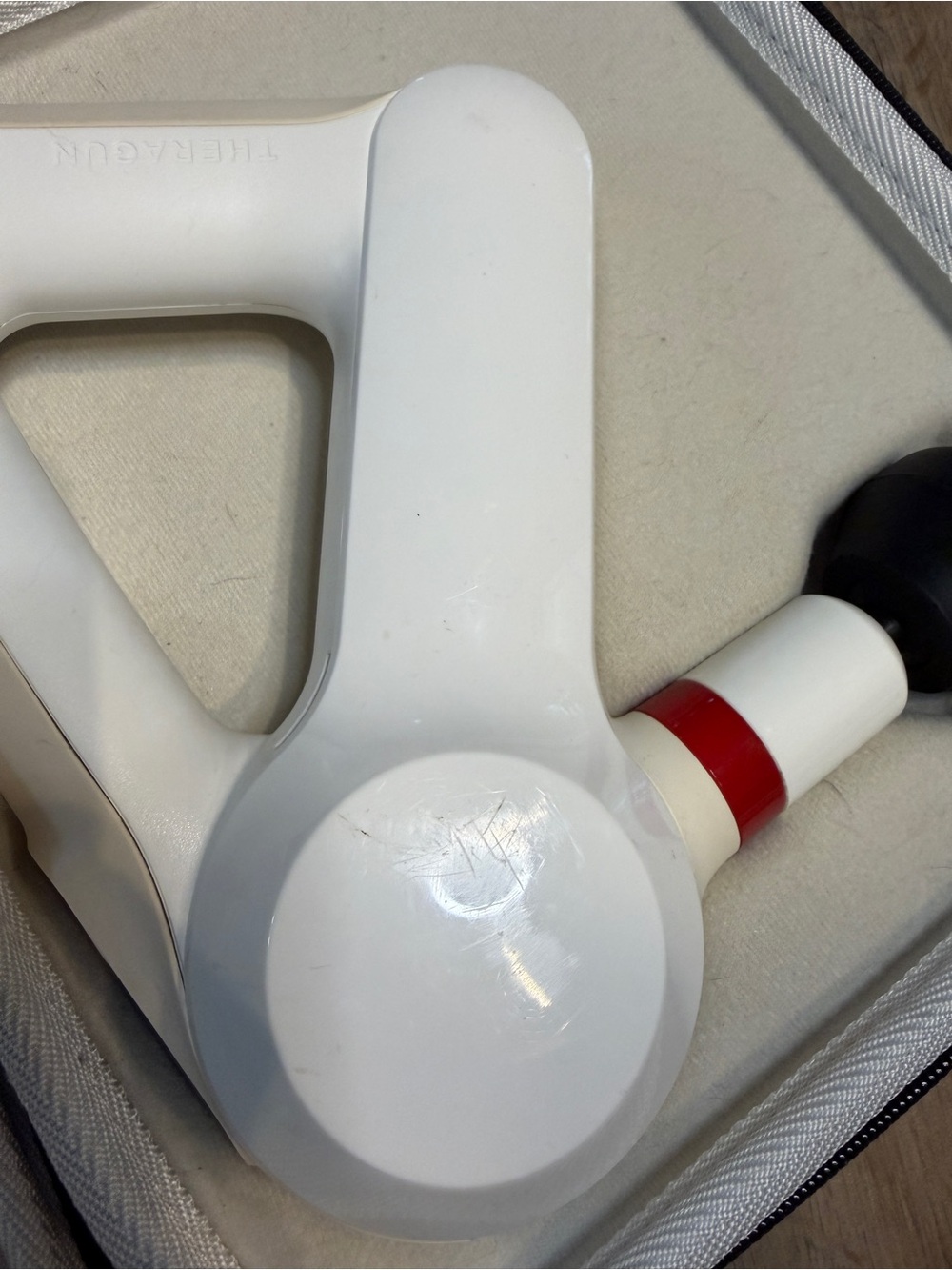 White Theragun Massage Gun with Travel Case - Picture 5 of 5